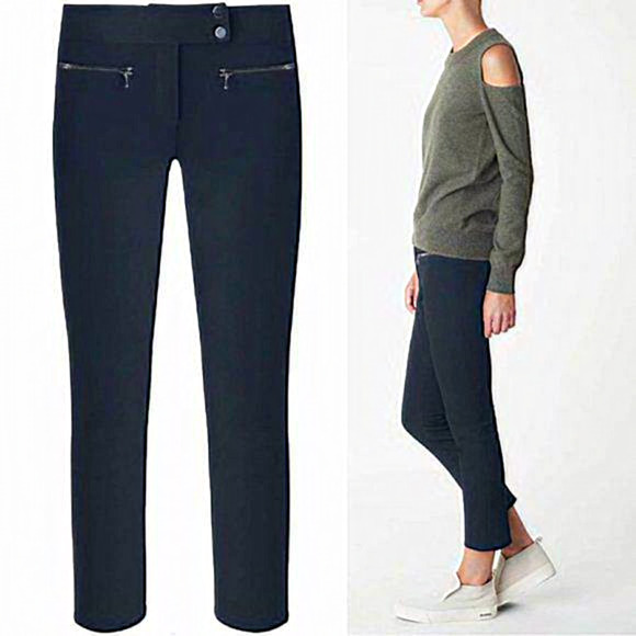 Veronica Beard Metro Cropped Kick Flare Pant in Dark‎ Navy Women Size 6 - Picture 1 of 11